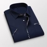Men's Casual Summer Shirt | Korean Style Short Sleeve Cotton Button-Down Chemise - Image 5