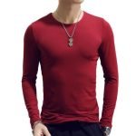 Men's Long Sleeve Cotton Thermal Undershirt | Casual Full Sleeve Round Neck Tees for Spring & Autumn - Image 3