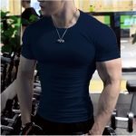 Men's Summer Short Sleeve Fitness T-Shirts | Oversized Gym & Running Tops | High-Quality Casual Workout Wear - Image 4