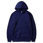 Autumn And Winter Plush Men's Sweater Large Solid Color European And American Pullover Hoodie - Image 8