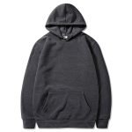 Autumn And Winter Plush Men's Sweater Large Solid Color European And American Pullover Hoodie - Image 6