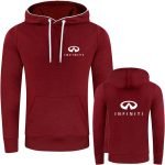 Men's Infiniti Car Logo Hoodie | Casual Solid Color Pullover for Spring & Autumn - Image 5