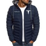 Unisex Tesla Car Logo Hoodies | Cotton Zipper Parka Coats for Winter & Autumn - Image 11