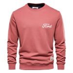Men's Crew Neck Ford Print Sweatshirt Hoodie | 100% Cotton Casual Pullover - Image 2