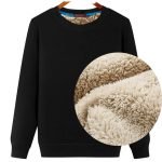 Men's Winter Fleece Thickened Sweatshirt | Loose O-Neck Hoodless Top in Solid Colors - Image 3