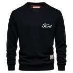 Men's Crew Neck Ford Print Sweatshirt Hoodie | 100% Cotton Casual Pullover
