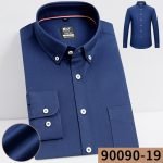 Men's Plaid Shirt | Pure Cotton Oxford Casual Long Sleeve Button-Down - Korean Fashion Trends - Image 16