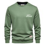 Men's Crew Neck Ford Print Sweatshirt Hoodie | 100% Cotton Casual Pullover - Image 5