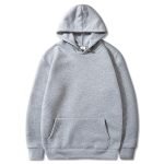 Autumn And Winter Plush Men's Sweater Large Solid Color European And American Pullover Hoodie - Image 15