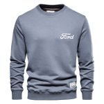 Men's Crew Neck Ford Print Sweatshirt Hoodie | 100% Cotton Casual Pullover - Image 8