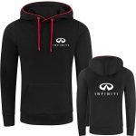 Men's Infiniti Car Logo Hoodie | Casual Solid Color Pullover for Spring & Autumn - Image 6