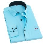 Men's Plus Size Slim Fit Long Sleeve Black Striped Business Shirts - Spring & Autumn Collection - Image 13