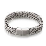 Solid Stainless Steel Men's Bracelet – Engravable Wrist Chain with Custom Logo, Name & Date - Image 6