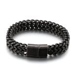 Solid Stainless Steel Men's Bracelet – Engravable Wrist Chain with Custom Logo, Name & Date - Image 2