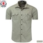Fredd Marshall Men's Military Shirt – Short Sleeve 100% Cotton Cargo Work Shirt - Image 8