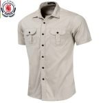 Fredd Marshall Men's Military Shirt – Short Sleeve 100% Cotton Cargo Work Shirt - Image 2
