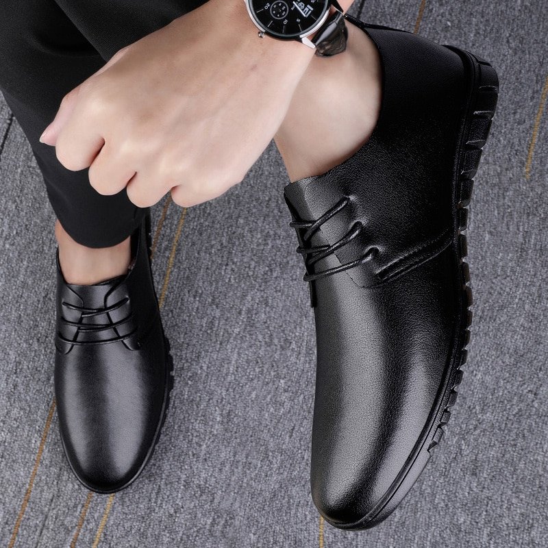 Ha2d86566aada4b9188c83474d7c7e02bJ.jpg Brand Men’s Oxfords Shoes | British Style Genuine Leather Business & Formal Dress Shoes - Image 1
