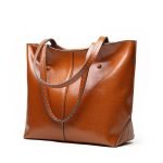 Women's Luxury Genuine Cow Leather Handbag – Versatile Large-Capacity Fashion Bag