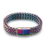 Solid Stainless Steel Men's Bracelet – Engravable Wrist Chain with Custom Logo, Name & Date - Image 9