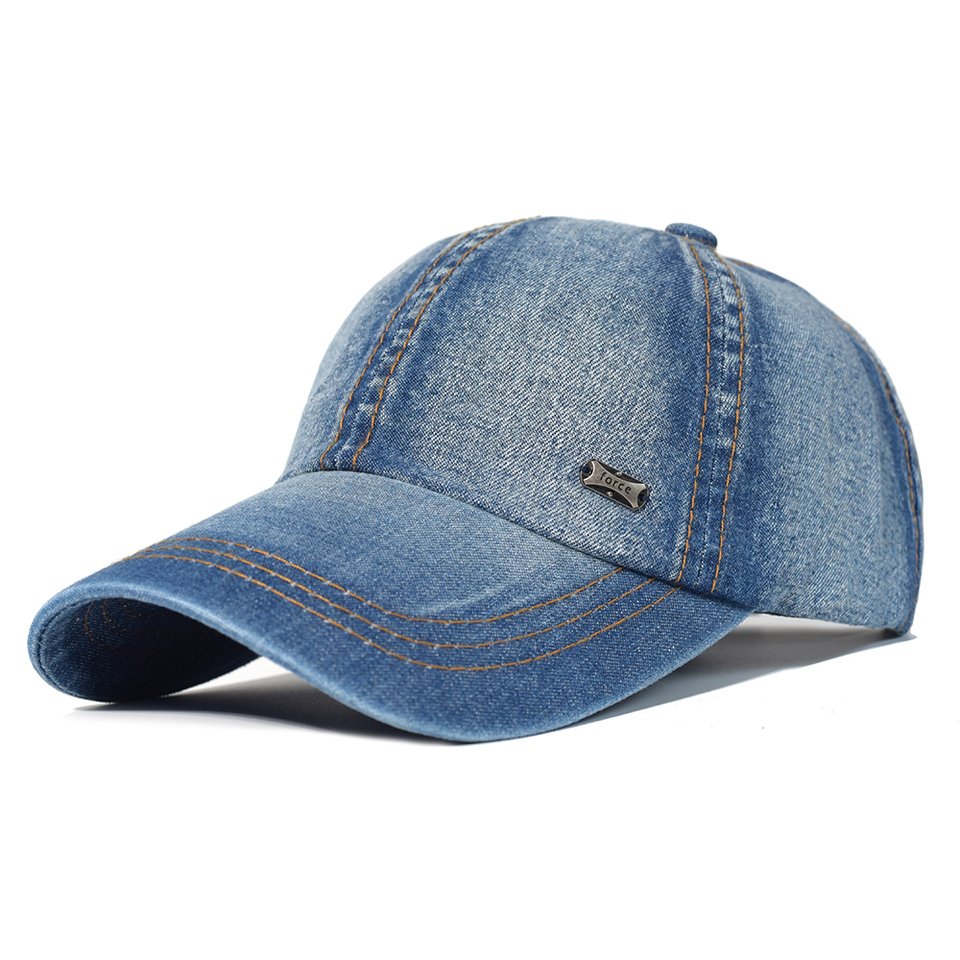 Hc929bd34835a4c07aed20cebf7272042U.jpg_960x960.jpg Vintage Washed Cotton Baseball Cap – Unisex Denim Dad Hat, Adjustable Trucker Style - Image 1