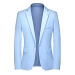 High-Quality Men's Blazer | Slim Fit Solid Color Dress Suit Coat - Image 3