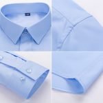 Men's Non-Ironing Bamboo Fiber Shirts – Soft Cozy Slim Fit Long & Short Sleeve Options - Image 16