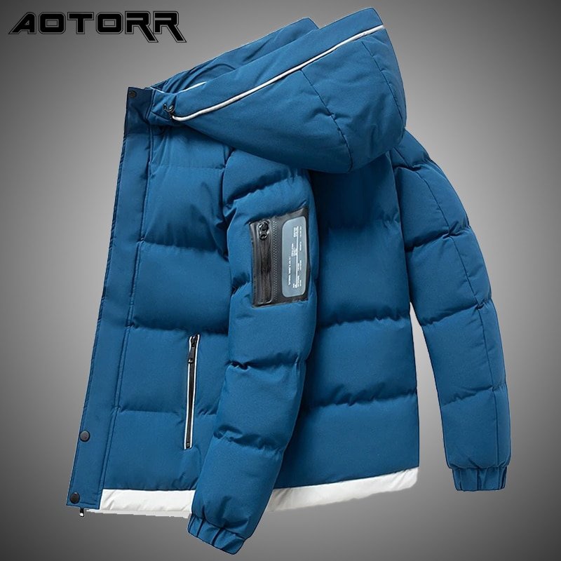S249dcbb3417f4670acd49bd3d998588dC.jpg Men's Hooded Down Parka | Thick Warm Windproof Winter Jacket - Image 1