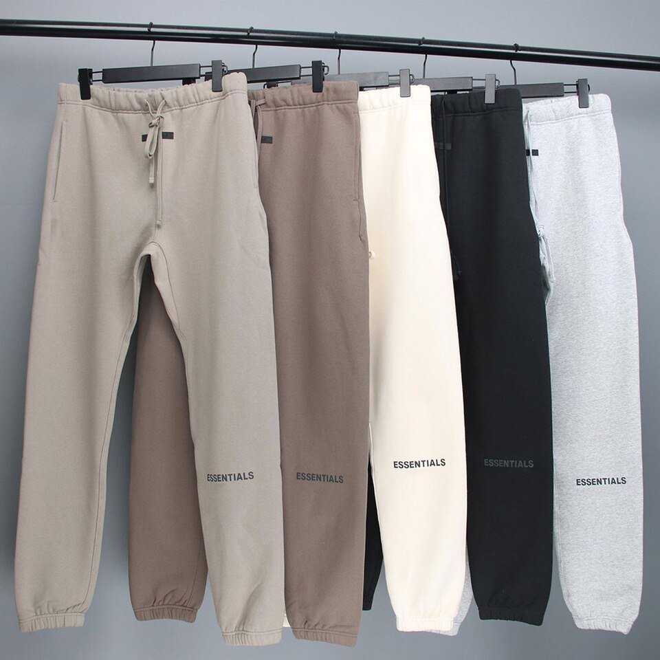 S28858f422b1e456596fc61da09da9a845.jpg_960x960.jpg ESSENTIALS Men's Sweatpants – High-Quality 100% Cotton Autumn/Winter Hip Hop Streetwear - Image 1
