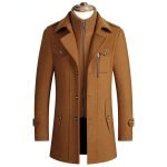 Men's Winter Wool Blend Trench Coat | Slim Fit Medium Long Overcoat - Image 6
