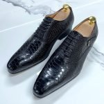 Luxury Men's Snake Print Oxford Shoes | Genuine Leather Lace-Up Dress Shoes - Image 4