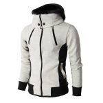 Men's Zipper Fleece Jacket | Autumn Winter Casual Bomber with Scarf Collar - Image 2