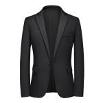 High-Quality Men's Blazer | Slim Fit Solid Color Dress Suit Coat