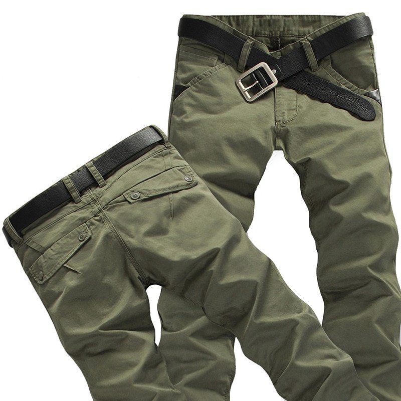 S578c3ce102ab4748ac45f6851be9a6ebg.jpg Men's Slim Fit Rugged Cargo Pants – Military Tactical Casual Trousers - Image 1
