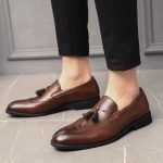 Big Size 38-48 Men’s Brogue Oxford Dress Shoes | PU Leather Loafers with Tassel for Gentlemen - Image 4