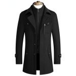 Men's Winter Wool Blend Trench Coat | Slim Fit Medium Long Overcoat - Image 4
