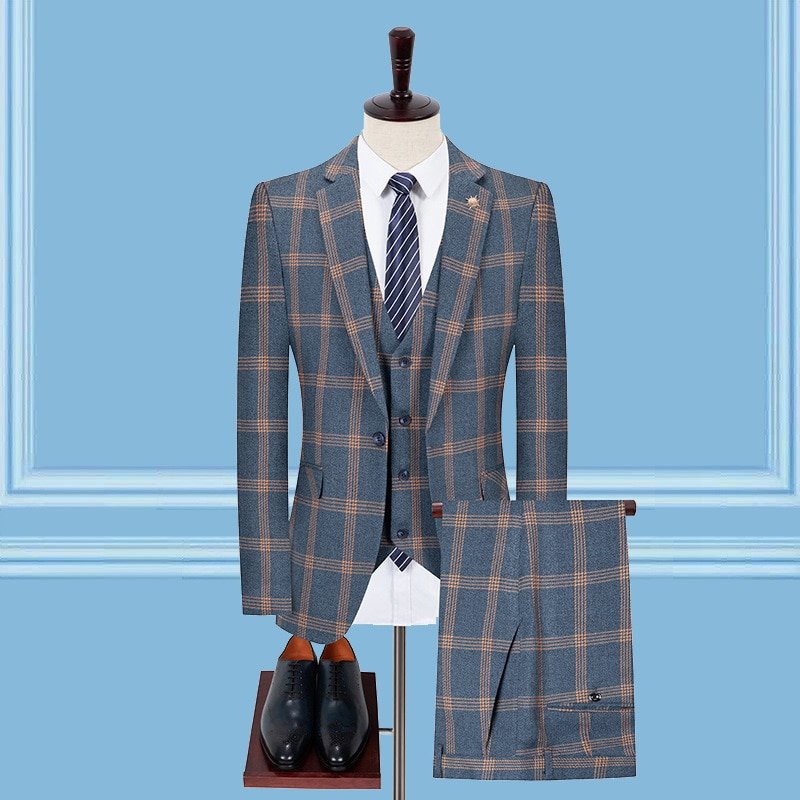 S872a98d9130f47a09ff6dc0b2079711fR.jpg Custom-Made Groom Wedding Suit | High-End Blazer & Classic Dress Trousers - Image 1