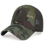 Skull Tactical Military Airsoft Cap – Adjustable Breathable Mesh Sun Visor Trucker Hat - Image 7