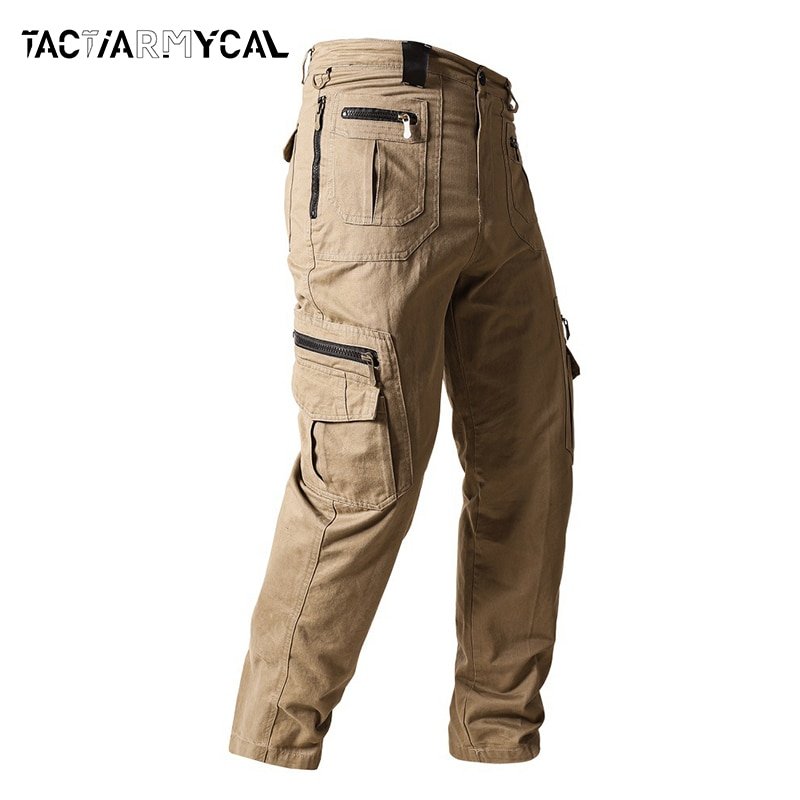 S9e927c4bfad244b398d53a987a4f55cdw.jpg Men's Cotton Tactical Cargo Pants – Multi-Pocket Military Work Trousers - Image 1