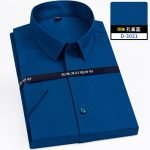 Men's Non-Ironing Bamboo Fiber Shirts – Soft Cozy Slim Fit Long & Short Sleeve Options - Image 21