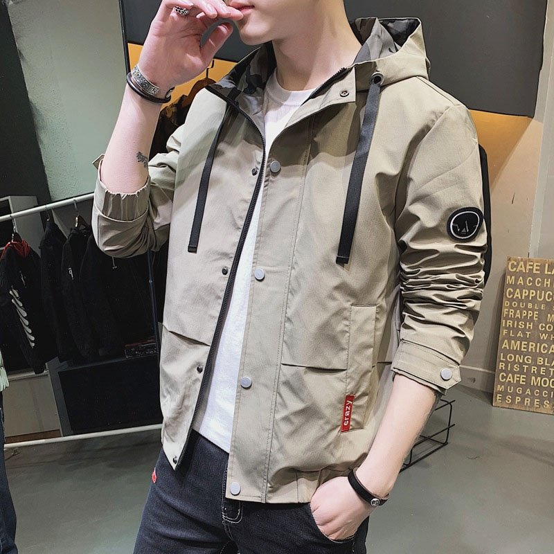 Sa628a9bbb7214a4db15fc95d5701de26T.jpg Men's Hooded Zip Jacket | Autumn Casual Streetwear Windbreaker - Image 1