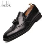 Big Size 38-48 Men’s Brogue Oxford Dress Shoes | PU Leather Loafers with Tassel for Gentlemen