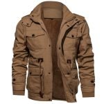 Men's Winter Fleece Jacket | Hooded Plus Size Casual Motorcycle Punk Coat