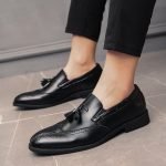 Big Size 38-48 Men’s Brogue Oxford Dress Shoes | PU Leather Loafers with Tassel for Gentlemen - Image 2