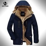 Men's Solid Color Parka | Hooded Thick Fleece Military Coat with Fur Collar