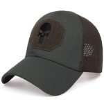 Skull Tactical Military Airsoft Cap – Adjustable Breathable Mesh Sun Visor Trucker Hat - Image 6
