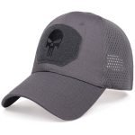 Skull Tactical Military Airsoft Cap – Adjustable Breathable Mesh Sun Visor Trucker Hat - Image 5
