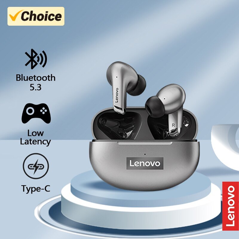 S5efdd3de21dd4018ac3d04e215cf4a8af.jpg Lenovo LP5 Bluetooth 5.0 Earphones | Waterproof Gaming Headset with Noise Reduction & Mic - Image 1