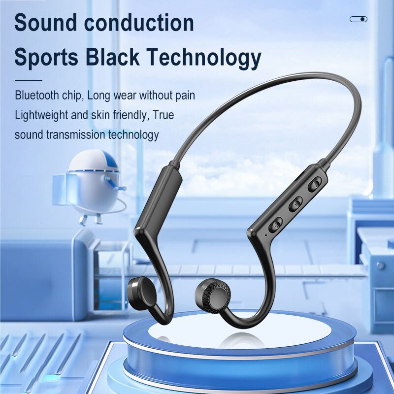Sf883ebd59d1442678c4fa30c49985d3cP.jpg Air Conduction Bluetooth Earphones | TWS Neck Mounted Wireless Earphones for Running and Sports - Image 1