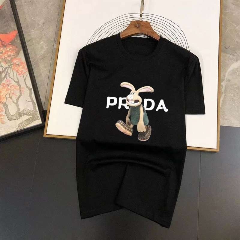 Sbd9ae2515d3d4b00a3e4148e4d7d5989a.jpg Men's T-Shirt: High-Quality Cotton with Fun Rabbit Print - Image 1