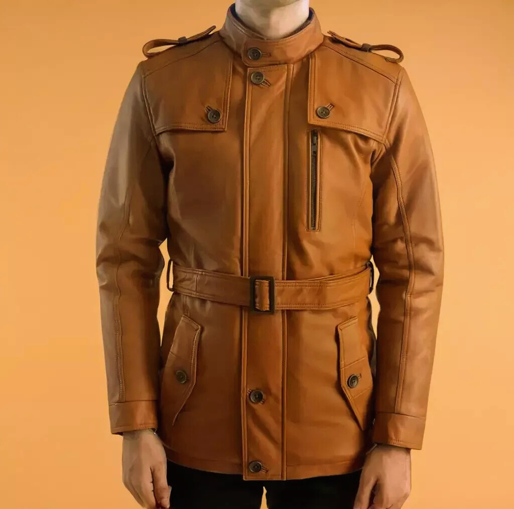 Down Jacket Stylish Brown Leather Jackets for Men - Discover Top Brands & Exclusive Deals - Image 1